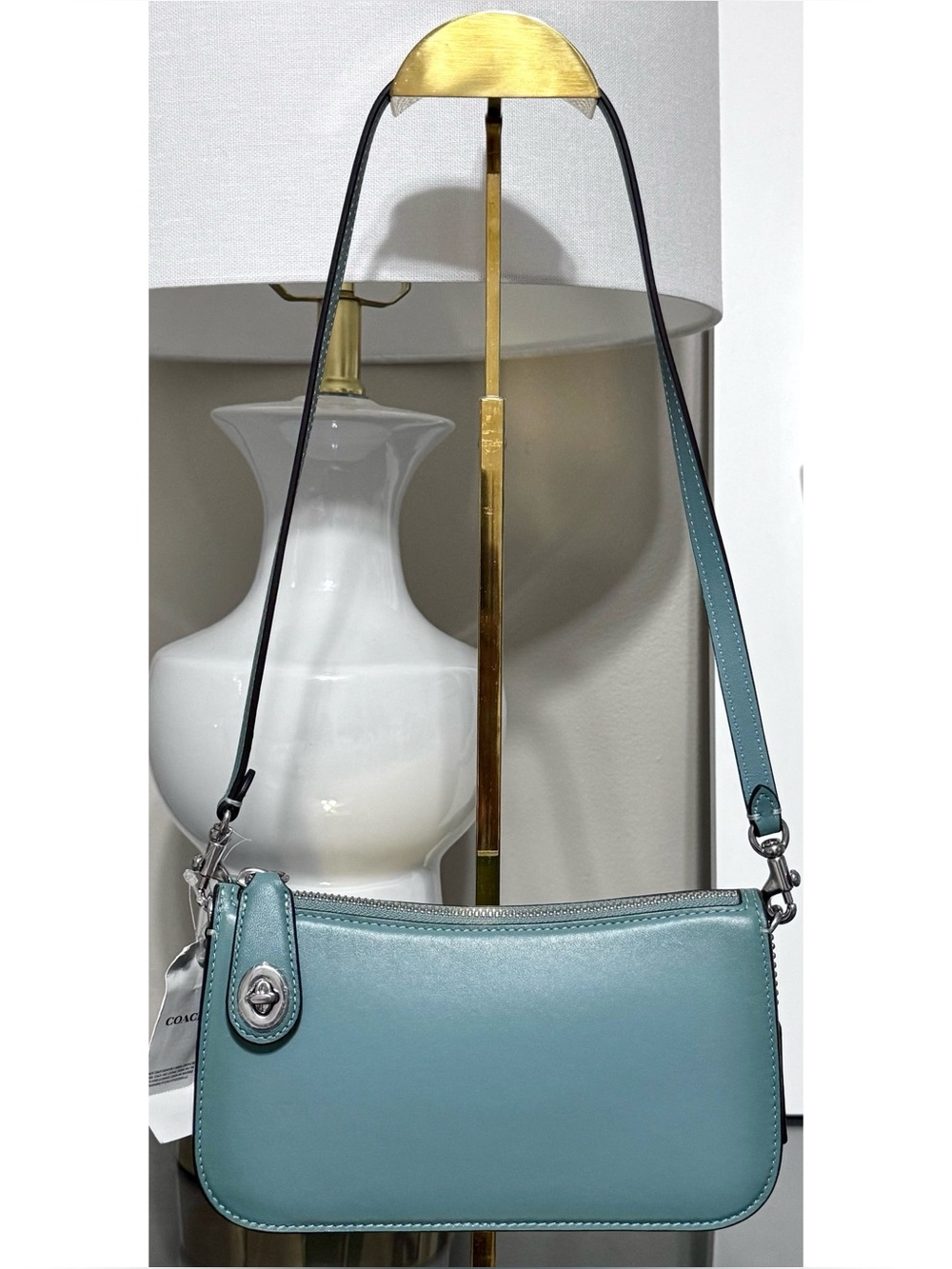 COACH Penn Shoulder Bag, AQUAMARINE/SILVER - Picture 4 of 11